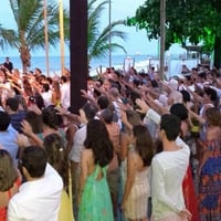 Audio Light, No Café de La Musique, em Trancoso Bahia.