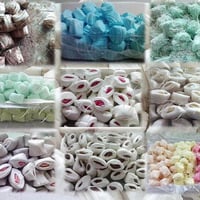Balas de coco caseiras diversas