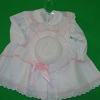 conjunto batizado com chapeu