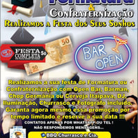 FESTA DE FORMATURA OU CONFRATERNIZAÇÃO OPENBAR COMPLETA POR APENAS R$ 50,00 POR PESSOA !!!
PROMOÇ