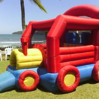 trenzinho pula pula com escorrega