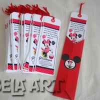 Convite Minnie Marcador de Páginas