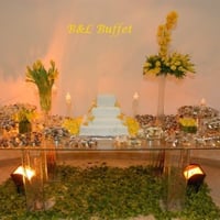 Decoração de mesa de bolo