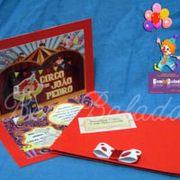 Convite Infantil - Tema Circo/Palhaço
