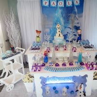 Mesa Frozen Azul e Lilas