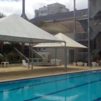 Tendas 10x05m e 05x05m montadas Clube Ipiranga Bento Gonçalves.