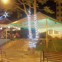 Tenda 10x10m montada na praça de Ana Rech no NATAL LUZ.