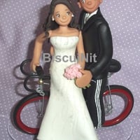 Topo de Bolo - Noivinhos em Biscuit - BiscuiNit