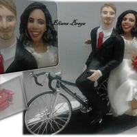 Noivos na bicicleta