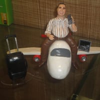 Aviador com mala e notbook