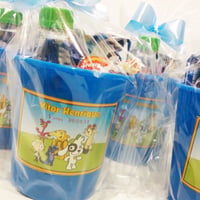 Kit especial de cinema: baldinho de pipoca personalizado + mini refri + pipoca de microondas + diver