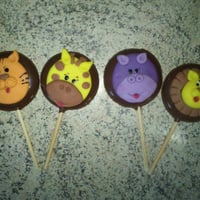 pirulitos de chocolate no tema Safári