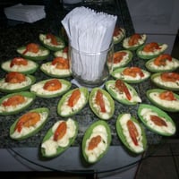 Banquete de camarão com catupiry