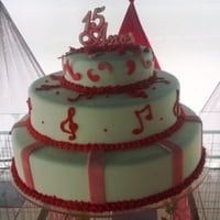 bolo de 15 anos pink