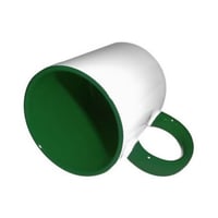 Caneca com interior e alça colorida