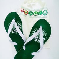 Chinelo com saquinho personalizado (todos os tamanhos, diversos temas). Ideal para casamentos, anive