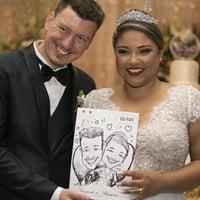 Caricatura para casamentos.