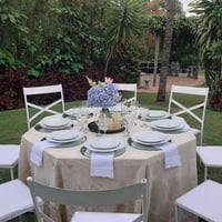 Mesa decorada para convidados