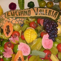 mesa de frutas decorada