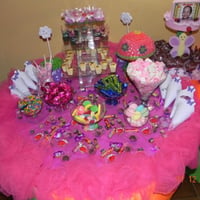 mesa de guloseimas,cones,brigadeiro de copinho...