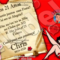 Convite Betty Boop
