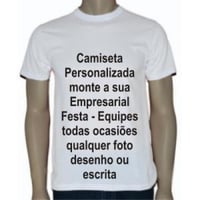 Camiseta personalizada, monte a sua empresarial, festa equipes todas ocasiões qualquer foto desenho