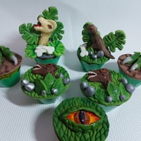 cupcake recheado tema jurassic Park