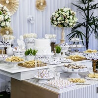 Festa Completa - Decoração, buffet, bolo, doces, flores - Batizado