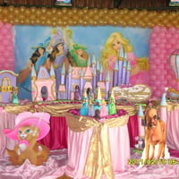 lindas mesas temáticas barbie