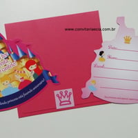 Convite Castelo - Festa Princesas