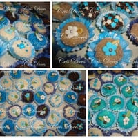 Docinhos diversos para casamento azul e branco