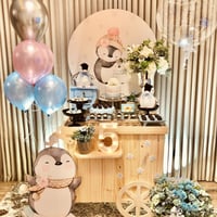 Decoração Pinguim Florido