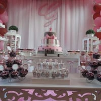 Festa poa Rosa e Marrom