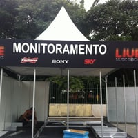 Montagem Posto Monitoramento para show The Cure.
