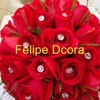 Bouquet De noiva rosas vermelhas