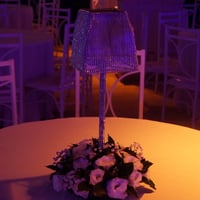 peças de cristal com flores