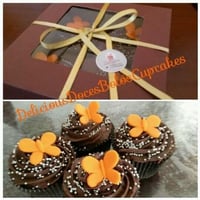 Cupcakes em embalagem para presentear.