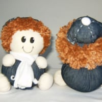 Bonequinho bolinha, 12 cm, cor do cabelo a sua escolha R$ 10,00