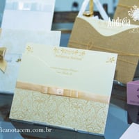 Convite 15 Anos com serigrafia - Marfim