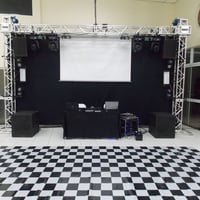 Estrutura de Som Profissional, Iluminação Digital, Telão em HD, Box Truss alumínio.