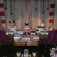 Festa infantil. Tema : Minnie Rosa