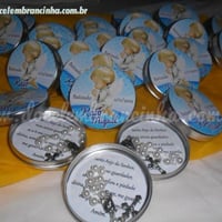 Latinha Mint To Be - Lembrancinha de Batizado c/ Mini Terço e Oração