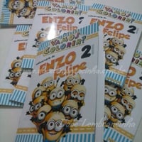 Revistinha ou Kit de Colorir - Tema Minions