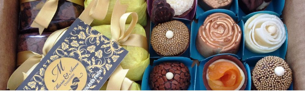 Doces e bombons finos com sabor