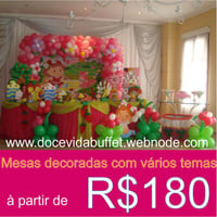 Promoção de mesas decoradas