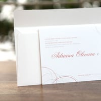 Convite de casamento branco