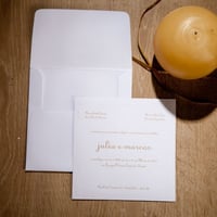 Convite de Casamento dourado