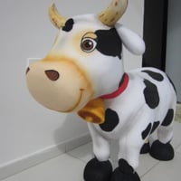 vaca - isopor com pluminha
