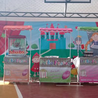 Barraquinhas tradicionais para evento escolar.