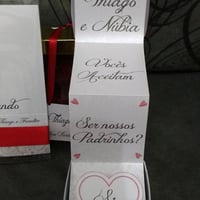 Convite para padrinhos em forma de caixinha com sanfona!